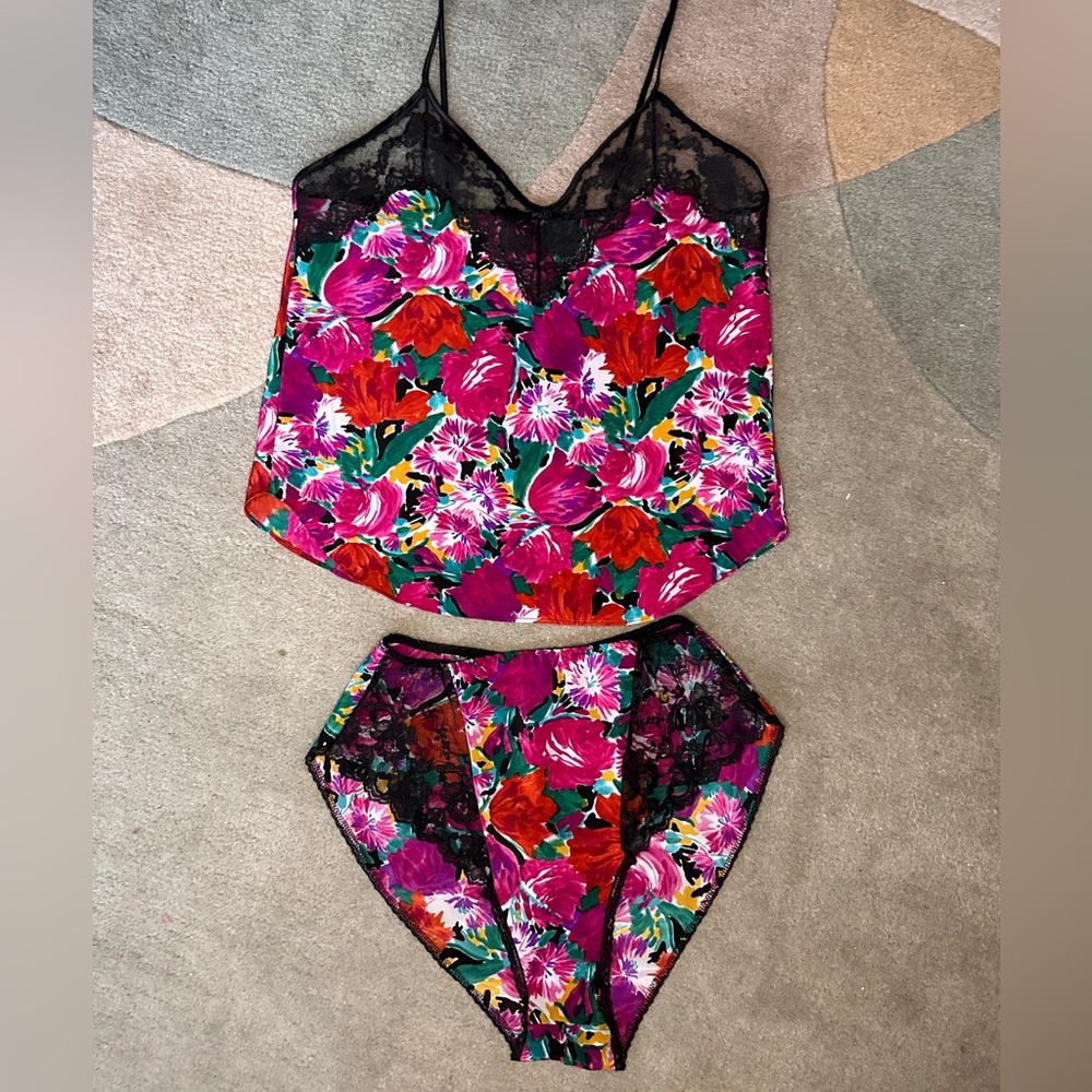 80's 90's cute two-piece night set